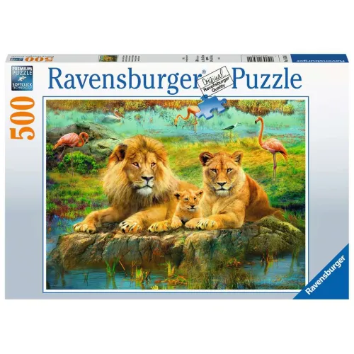 Ravensburger puzzel 500 stukjes Leeuwen in de savanne